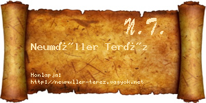 Neumüller Teréz névjegykártya